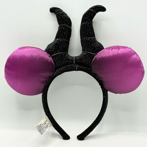 Disney Parks Maleficent Sleeping Beauty Rare Minnie Ears Headband Retired - Picture 2 of 5